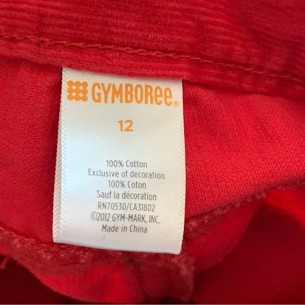 Gymboree red corduroy pants size 12